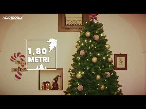 DICTROLUX - Albero di Natale Luminoso Monte Denal 250 LED Bianco Caldo - h180 cm diametro alla base 115 cm